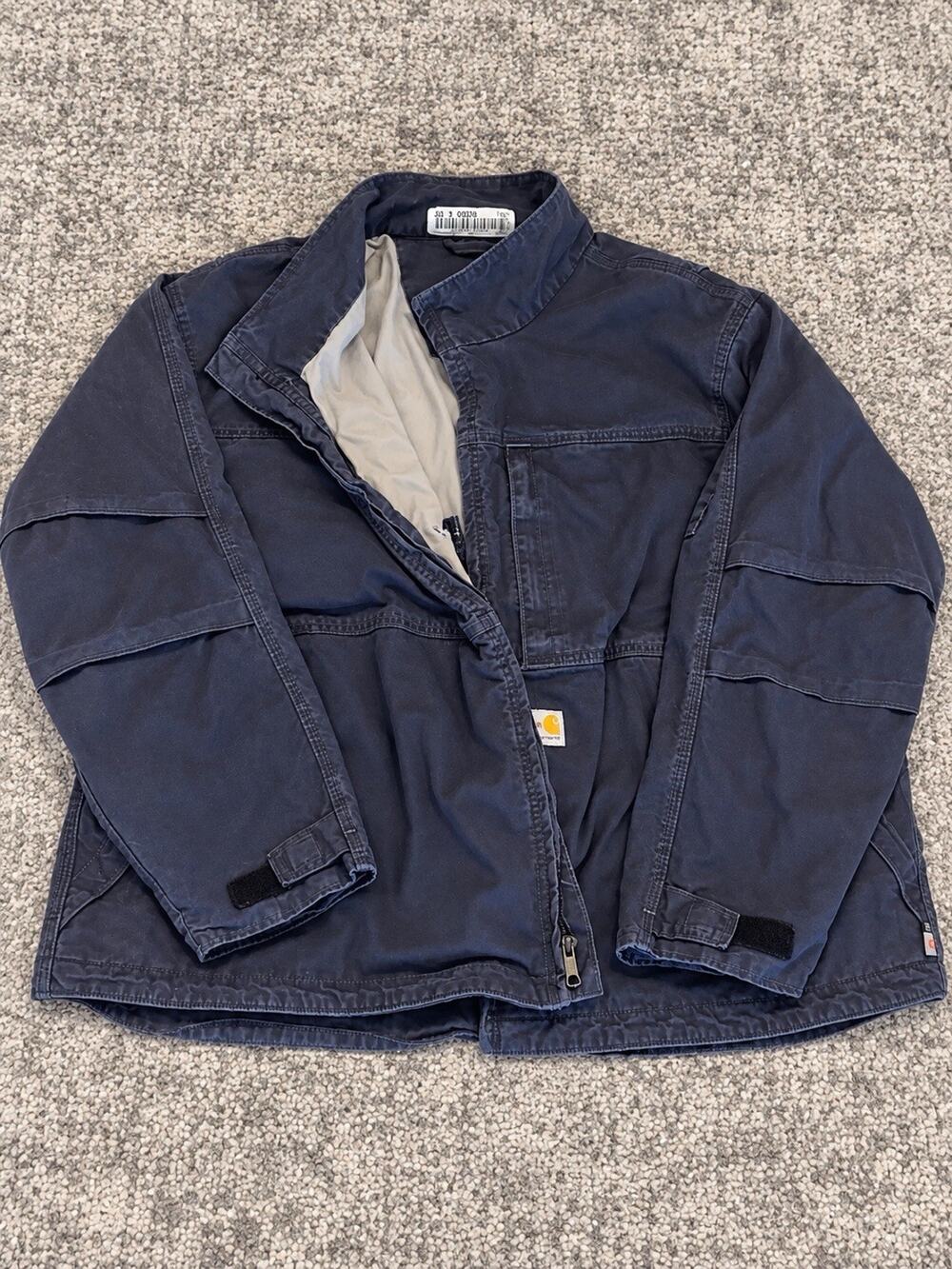 Carhartt FR Jacket Mens 3XL Blue Canvas Flame Resistant Work Parka